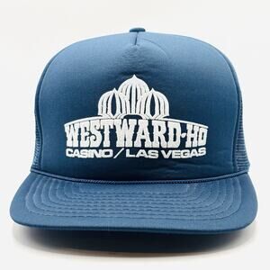 Vintage WESTWARD HO Casino Las Vegas Trucker Cap Hat Foam Mesh Snapback Gambling